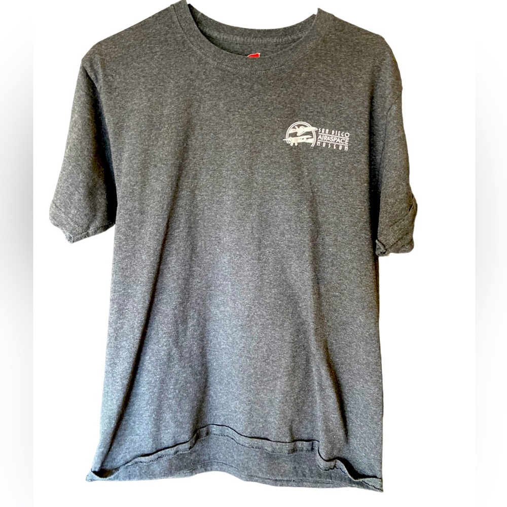 Vintage San Diego Air & Space Museum Aviation Men’s Gray M T-Shirt MINTY